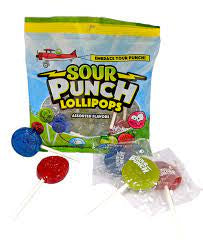 Sour punch lollipops