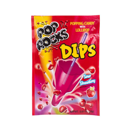 Pop rocks dips sour strawberry