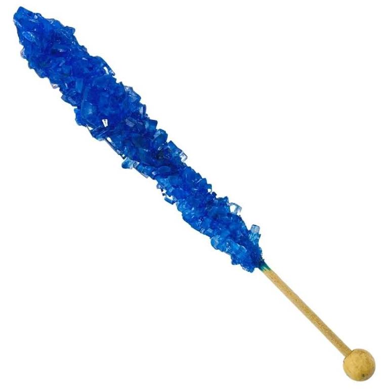 Rock candy on a stick blue razz