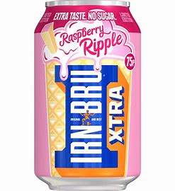IRN BRU Raspberry Ripple | Pawpaw snack